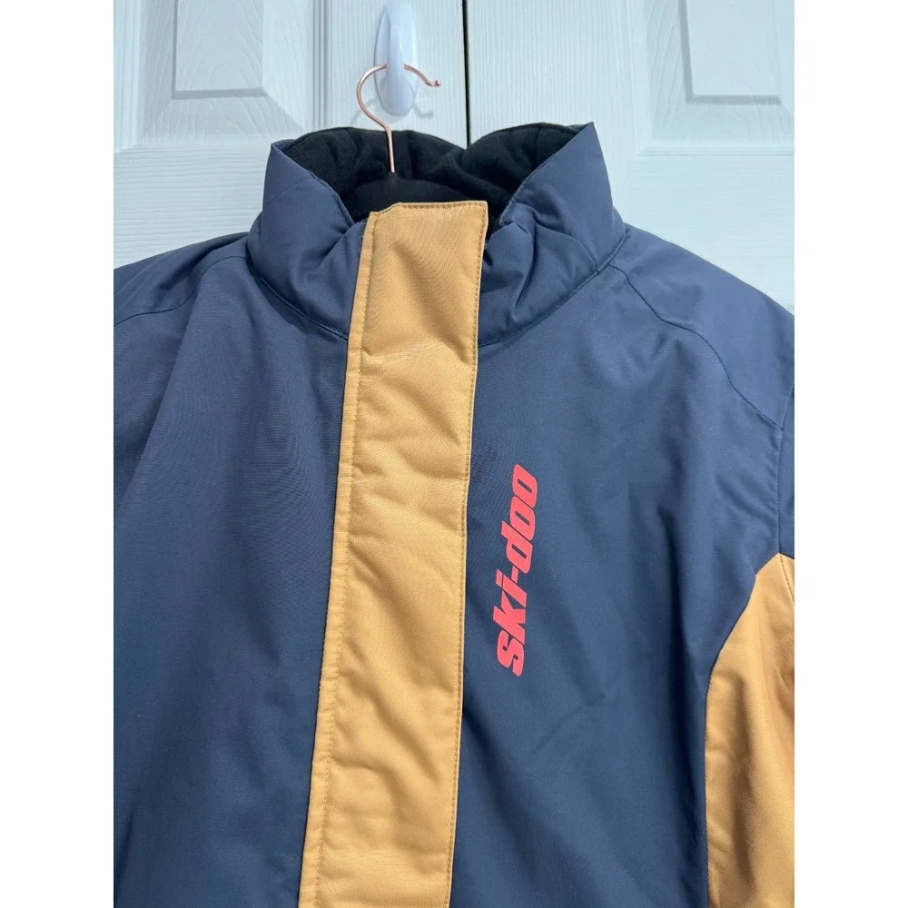 Ski-Doo Vasa jacket Women's Medium Dark Gray Tan Long Sleeve‎ Full Zip Outdoor
